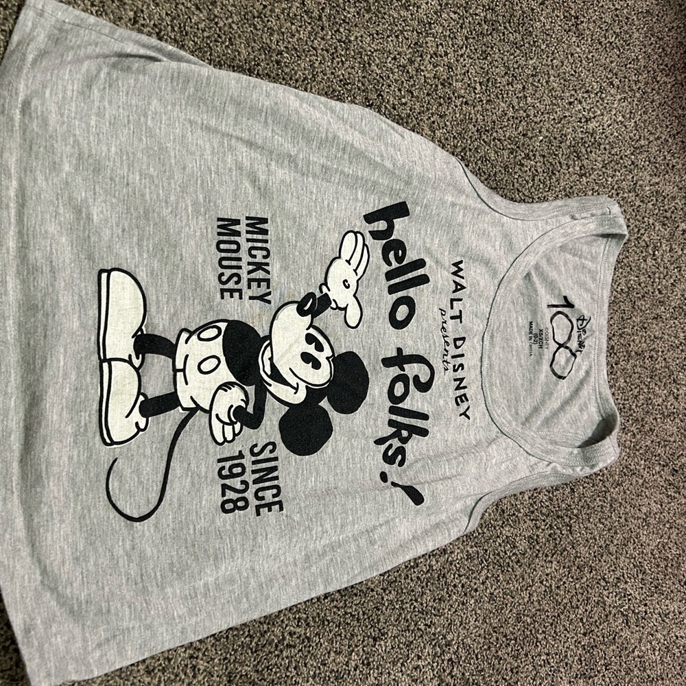 Disney Gray Mickey Mouse Tank Top